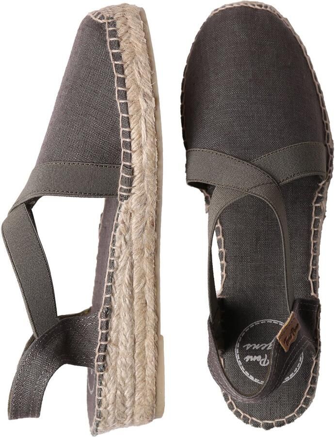 Toni Pons VERONA Vegan platte espadrilles voor dames met elastiek KHAKI