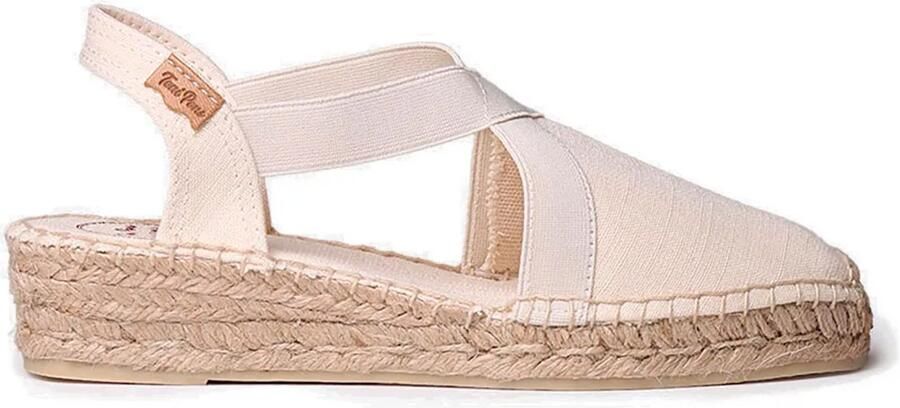 Toni Pons VERONA Veganistische platte espadrilles voor dames met elastiek RAW