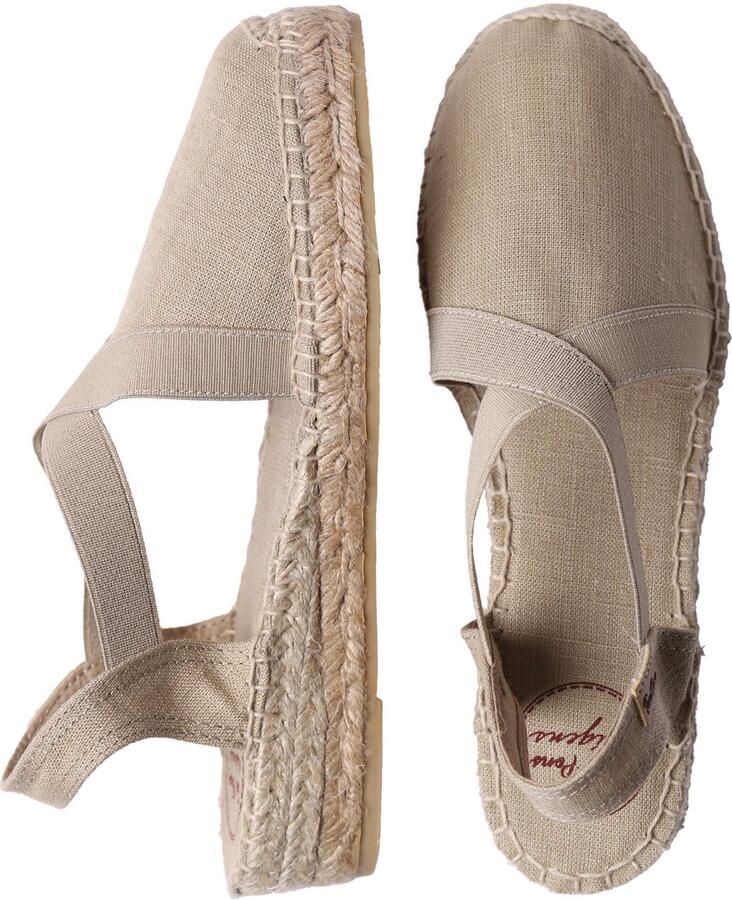Toni Pons VERONA Veganistische platte espadrilles voor dames met elastiek STEIN