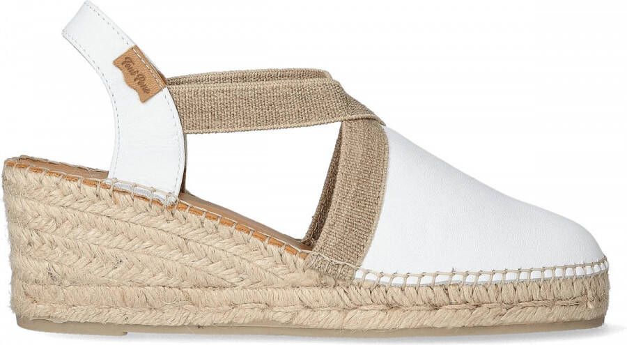 Toni Pons Tossa Dames Espadrilles Blanc | Wit | Leer