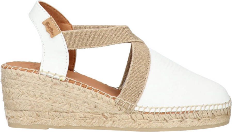 Toni Pons Tossa Dames Espadrilles Blanc Wit Leer TOSSAblanc