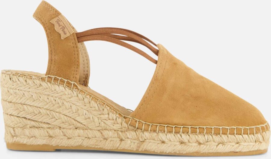 Toni Pons Tremp Dames Espadrilles Sleehak Bruin Suède