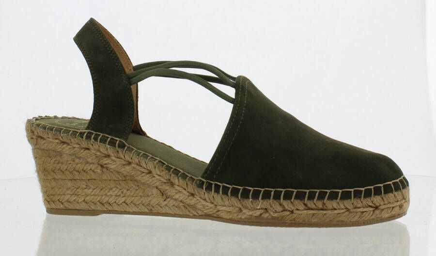 Toni Pons Tremp Dames Espadrilles op sleehak Khaki