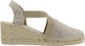 Toni Pons Triton Dames Espadrilles met sleehak Platinum - Goudkleur