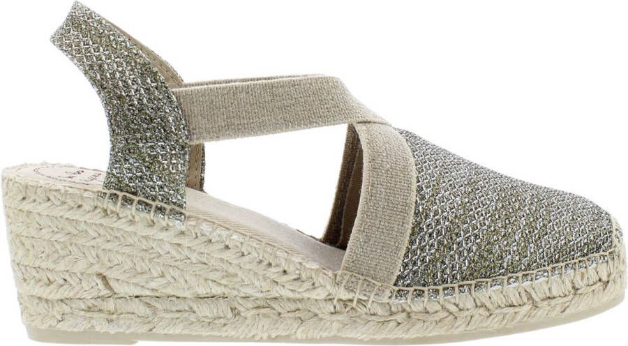 Toni Pons Triton Dames Espadrilles Caqui Groen Textiel TRITONcaqui