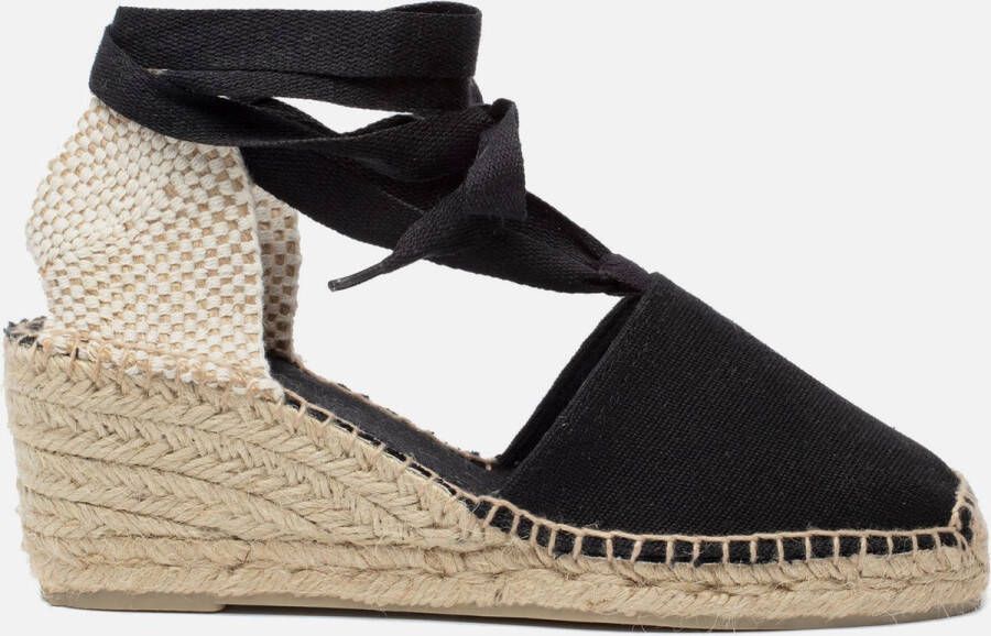 Toni Pons Valencia Dames Espadrilles Negre Zwart Canvas VALENCIAnegre