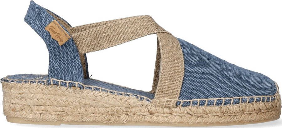 Toni Pons Verdi-V Dames Espadrilles Blau Blauw Canvas VERDIVblau