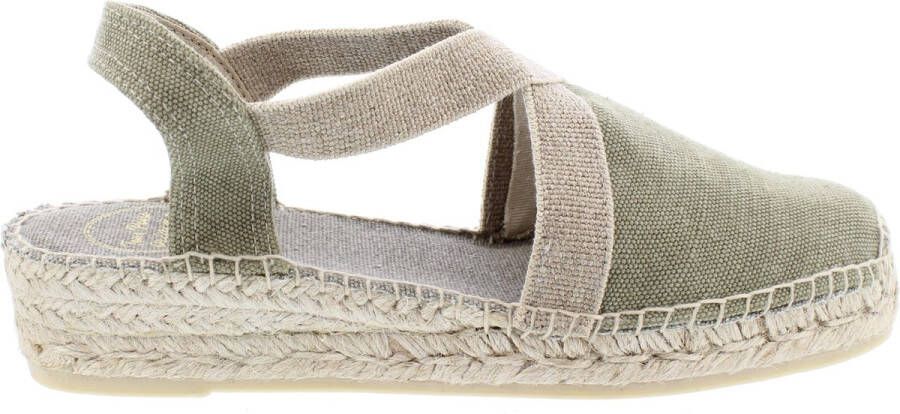 Toni Pons Verdi-V Dames Espadrilles caqui