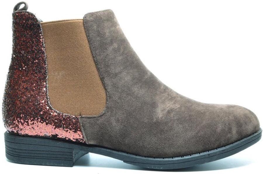 Topway Donkerbruine Enkellaarzen Plat Goedkoop