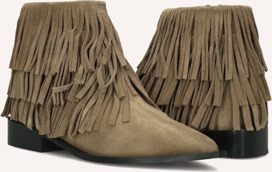 TORAL Enkellaarsjes Dames Adele Fringes Maat: 36 Materiaal: Suède Kleur: Camel - Foto 2