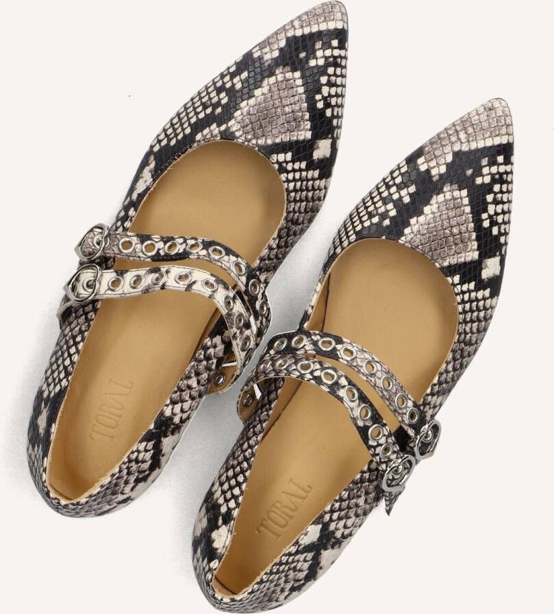 TORAL Ballerina Dames Coeur Maat: 36 Materiaal: Leer Kleur: Zwart - Foto 2