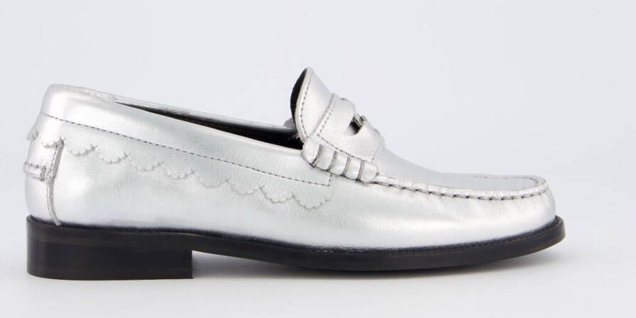 Toral Dames Coin Loafer Metallic Zilver Gray Dames