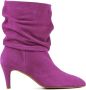 Toral Enkellaarsjes Dames Laarzen Damesschoenen Suède Nina Fuchsia - Thumbnail 1