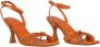 Toral Sandalen Dames Damesschoenen Leer Kitten heel hoogte Eve Oranje - Thumbnail 2