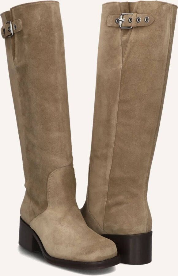 TORAL Hoge Laarzen Dames Ronnie Maat: 37 Materiaal: Suède Kleur: Taupe - Foto 4