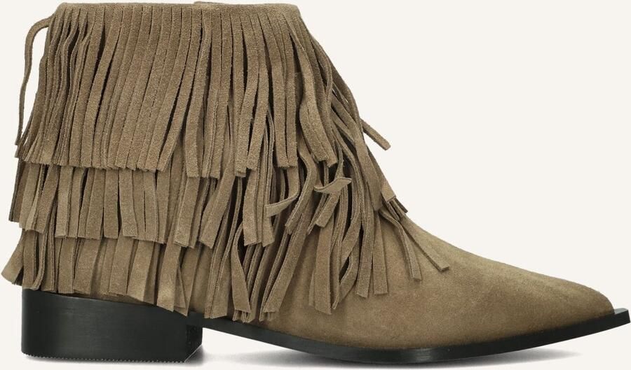 TORAL Enkellaarsjes Dames Adele Fringes Maat: 36 Materiaal: Suède Kleur: Camel - Foto 2