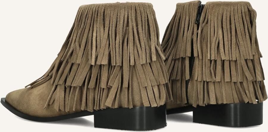 TORAL Enkellaarsjes Dames Adele Fringes Maat: 41 Materiaal: Suède Kleur: Camel - Foto 2