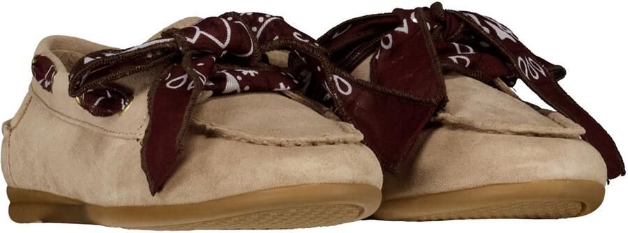 Toral Nahua Bandana Mocassins Dames Instappers Beige