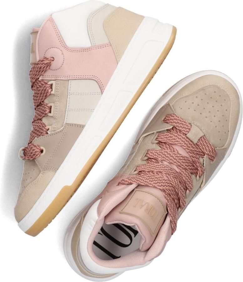 Toral Beige Suede High Top Sneakers Nick Multicolor Dames - Foto 3