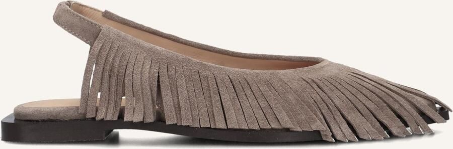 TORAL Slingbacks Dames Paris Fringes Maat: 39 Materiaal: Suède Kleur: Camel - Foto 2