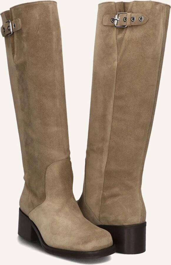TORAL Hoge Laarzen Dames Ronnie Maat: 42 Materiaal: Suède Kleur: Taupe - Foto 2