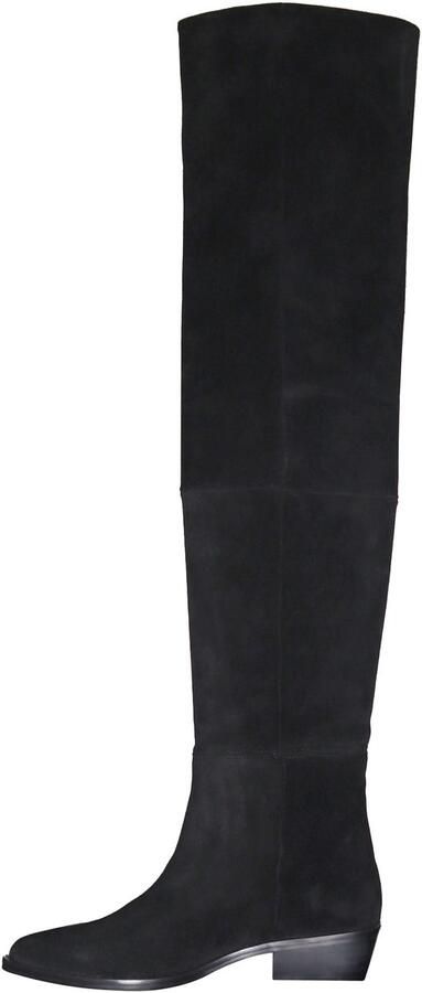 Toral zwarte suede knielaarzen