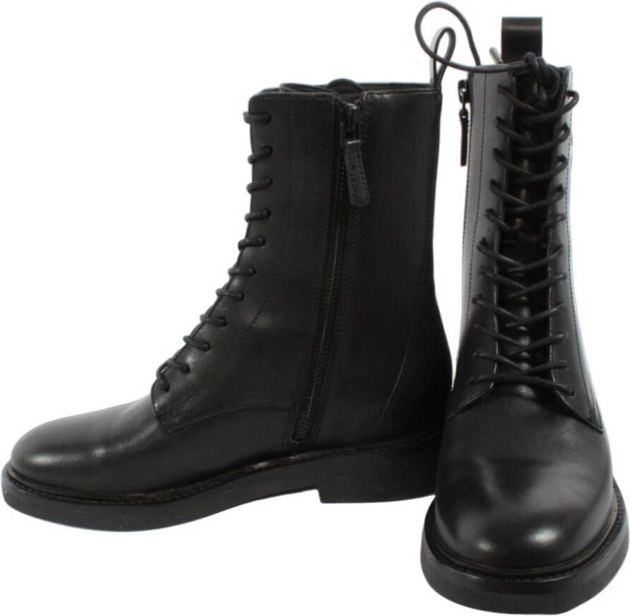TORY BURCH Boots Double T Combat Boot in zwart