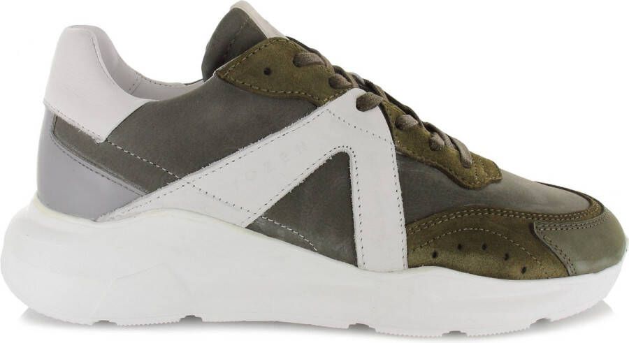 TOZEN Akiko Groen Leer Lage sneakers Heren