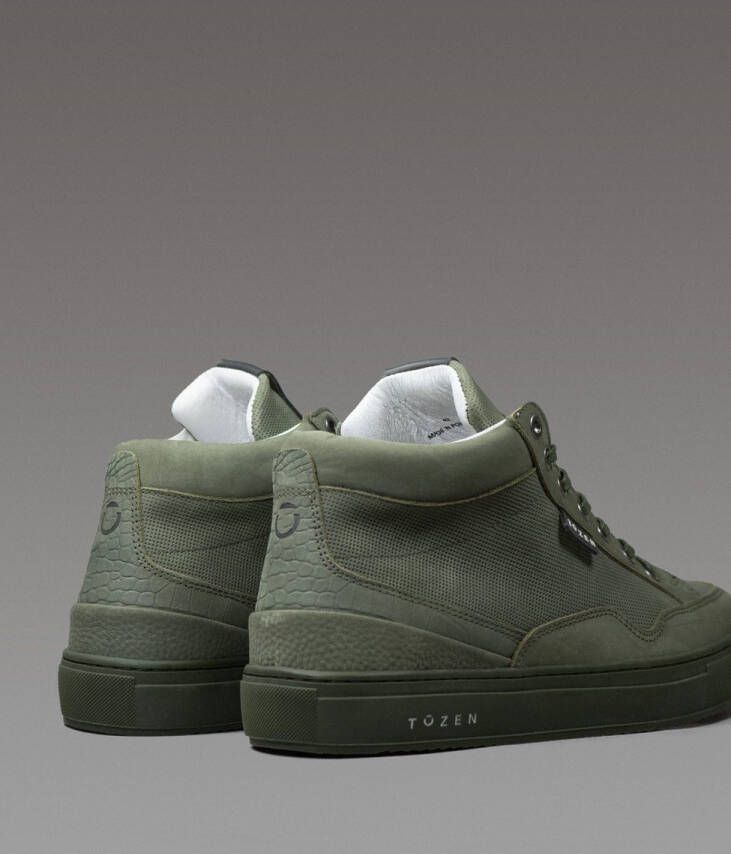 TŌZEN.studio Katashi 2 Mid Mosu Green Mono sneaker