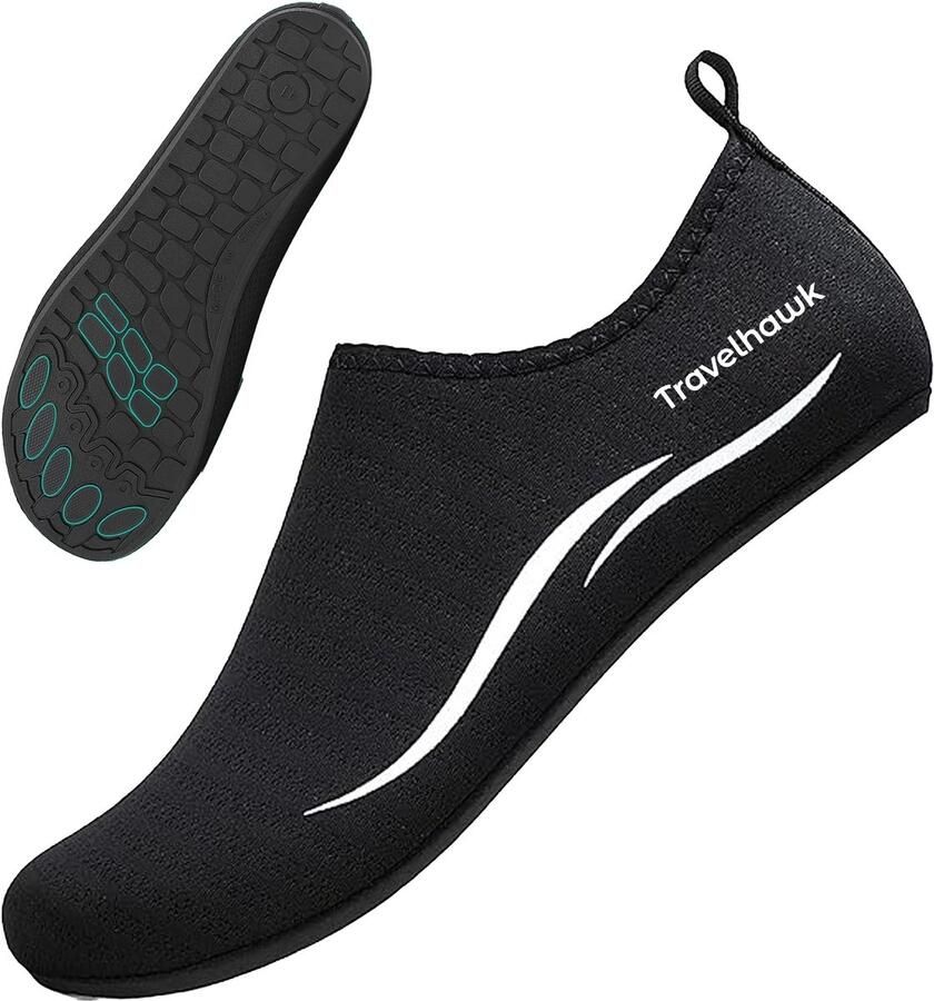 Travelhawk Waterschoenen Voor Volwassenen Unisex Anti-Slip Zwemschoenen en Zwart