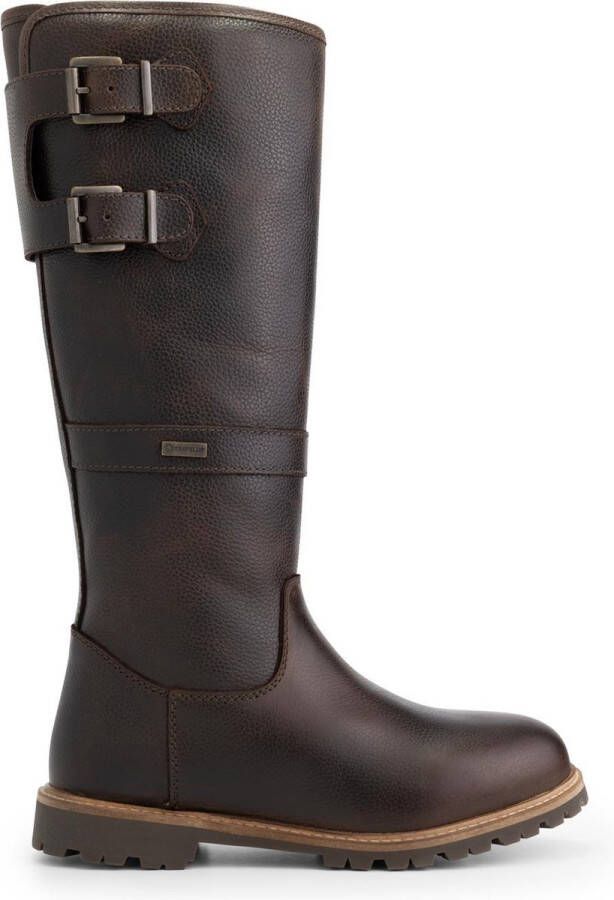 Travelin ' Alaska Dames Outdoor Laarzen Vibram zool Waterdicht Gevoerd Donkerbruin Leer - Foto 1