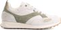 Travelin ' Arzon Leren Damessneakers Veterschoenen Wit Groen leer - Thumbnail 1