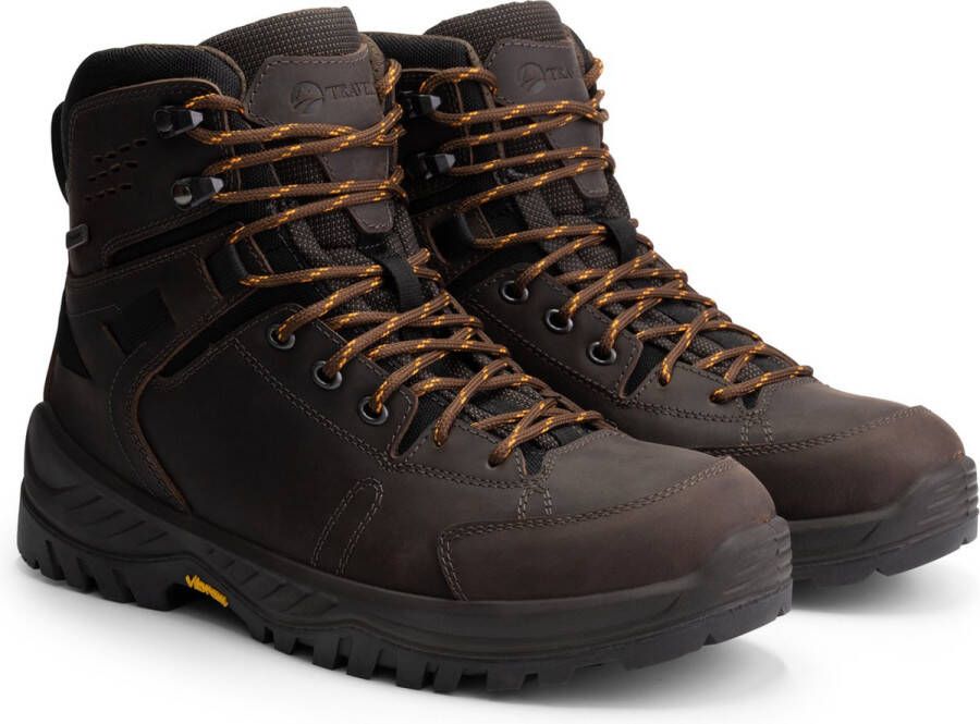 Travelin ' Assens Dames wandelschoenen Waterdicht en Ademend VIBRAM zool Bruin leer
