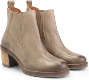 Travelin ' Carantec Dames Enkellaars met hak Leren Chesleaboots Nette schoenen vrouwen Taupe Leer