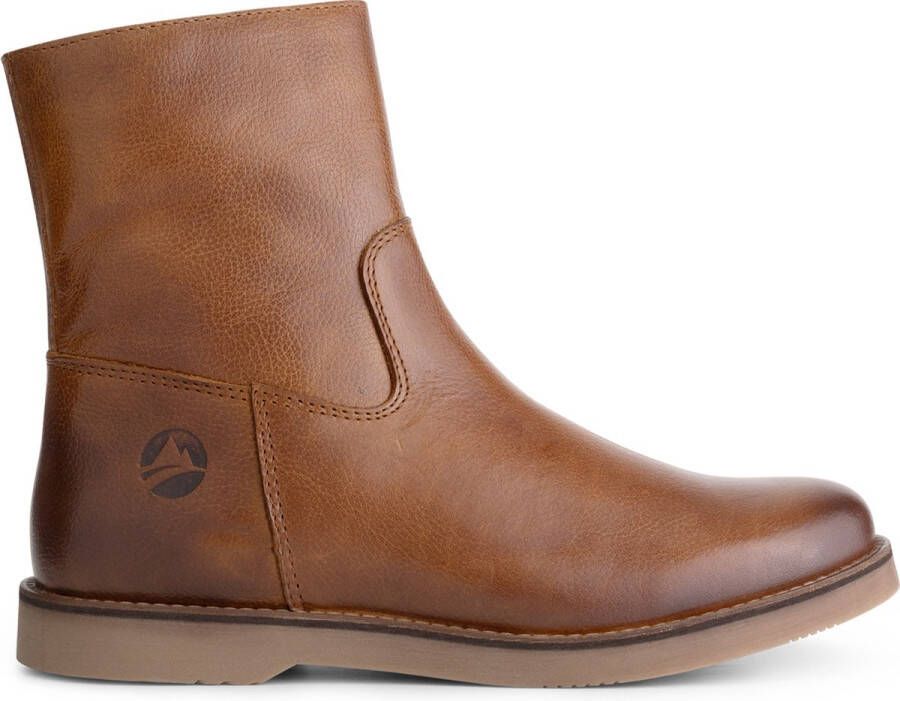 Travelin ' Castres Dames leren laarsjes 100% leer Enkellaarzen Cognac