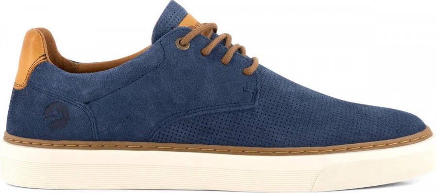 Travelin ' Chetton Suede leren herensneakers Veterschoenen Blauw leer