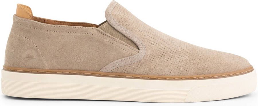 Travelin ' Cleeton Leren instappers heren Slip On Sneaker Espadrilles Schoenen mannen Zand Beige Leer