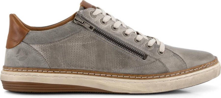 Travelin ' Coventry Casual leren herensneakers met rits Grijs leer