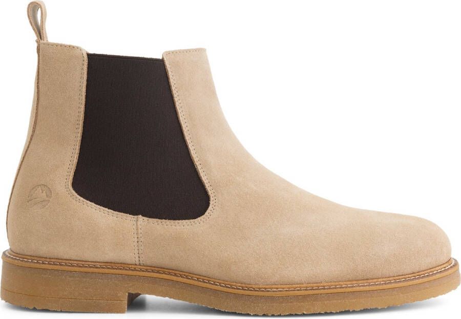 Travelin ' Ealing Heren laars 100% Suedeleer Chelsea boots Zand