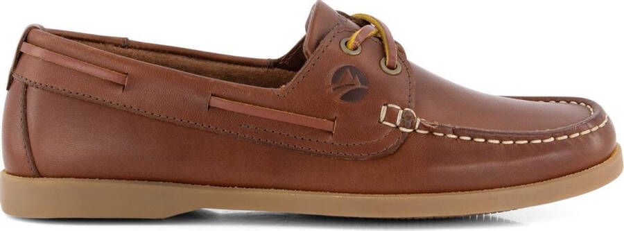 Travelin ' Exmouth Dames Leren Moccasins met veter Boot schoen Bruin Leer