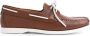 Travelin ' Exmouth Heren Leren Moccasins met veter Bootschoenen Instappers Cognac Bruin Leer - Thumbnail 1