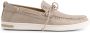 Travelin ' Falmouth Heren Leren Moccasins met veter Bootschoenen Instappers Grijs Leer - Thumbnail 1