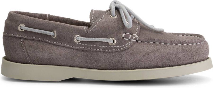 Travelin ' Foss Kids Mocassins zomerschoenen kinderen Grijs suede leer