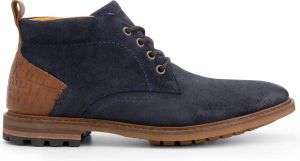 Travelin ' Fulbeck leren heren veterschoenen Donkerblauw Suede leer