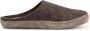 Travelin ' Get Home Dames Slip On sloffen Wollen pantoffels Suede zool Bruin - Thumbnail 1