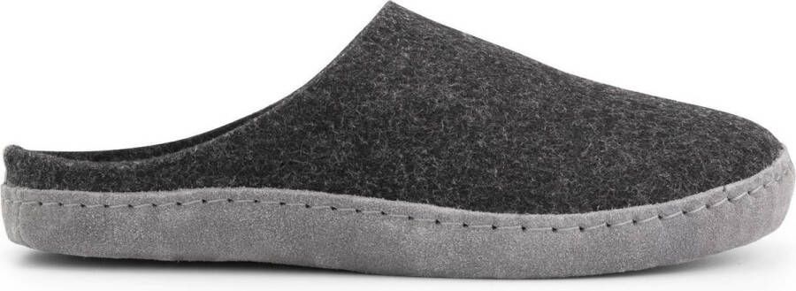 Travelin ' Get-Home Dames Slip-On sloffen Wollen pantoffels Suede zool Grijs