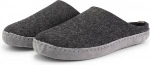 Travelin ' Get Home Dames Sloffen Wollen Pantoffels Instappers met suède zool Donkergrijs
