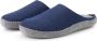 Travelin ' Get Home Dames Sloffen Wollen Pantoffels Instappers met suède zool Navy Blauw - Thumbnail 1