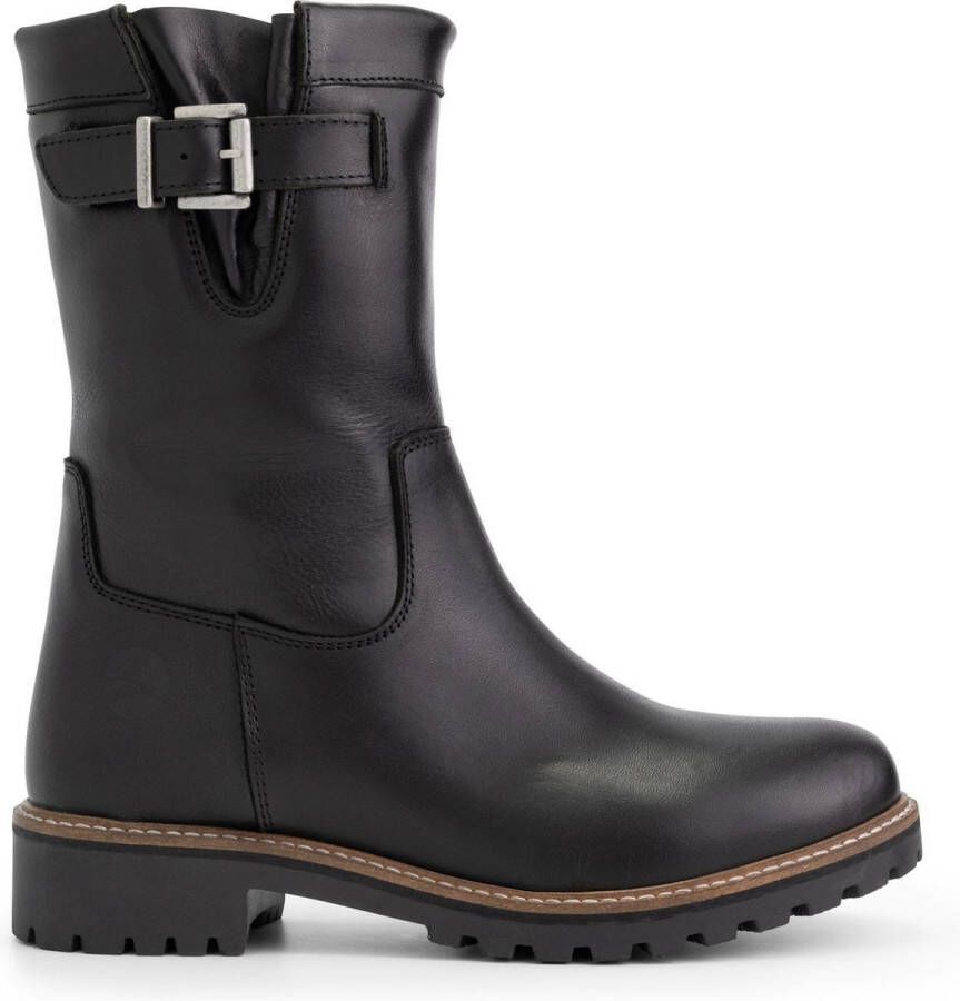 Travelin ' Gjerstad Dames outdoorlaarzen Waterdicht en Gevoerde wandellaars  Zwart leer - Schoenen.nl