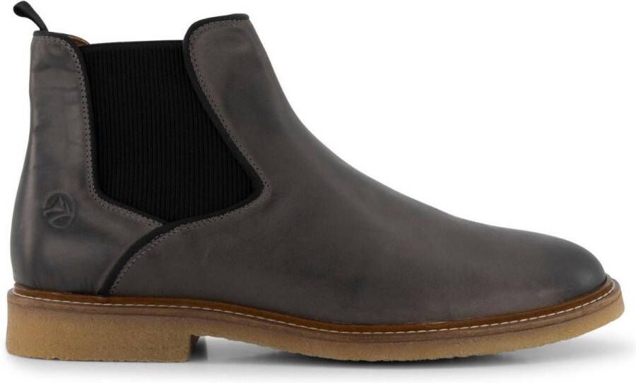 Travelin ' Glasgow Chelsea Halfhoge Leren herenschoen boot Nette schoenen  Donkergrijs Leer - Schoenen.nl